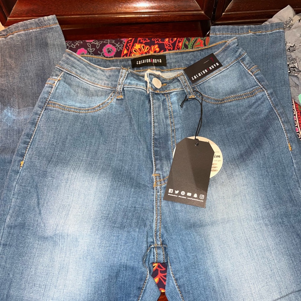Fashion Nova Light Blue Denim high waist jegging